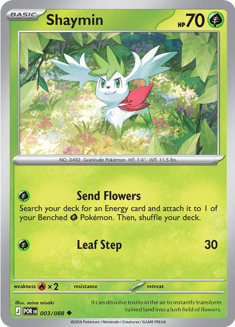 Shaymin 003  - Reverse Holofoil ME03 Perfect Order - Uncommon