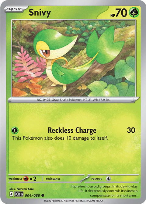 Snivy 004  - Reverse Holofoil ME03 Perfect Order - Common