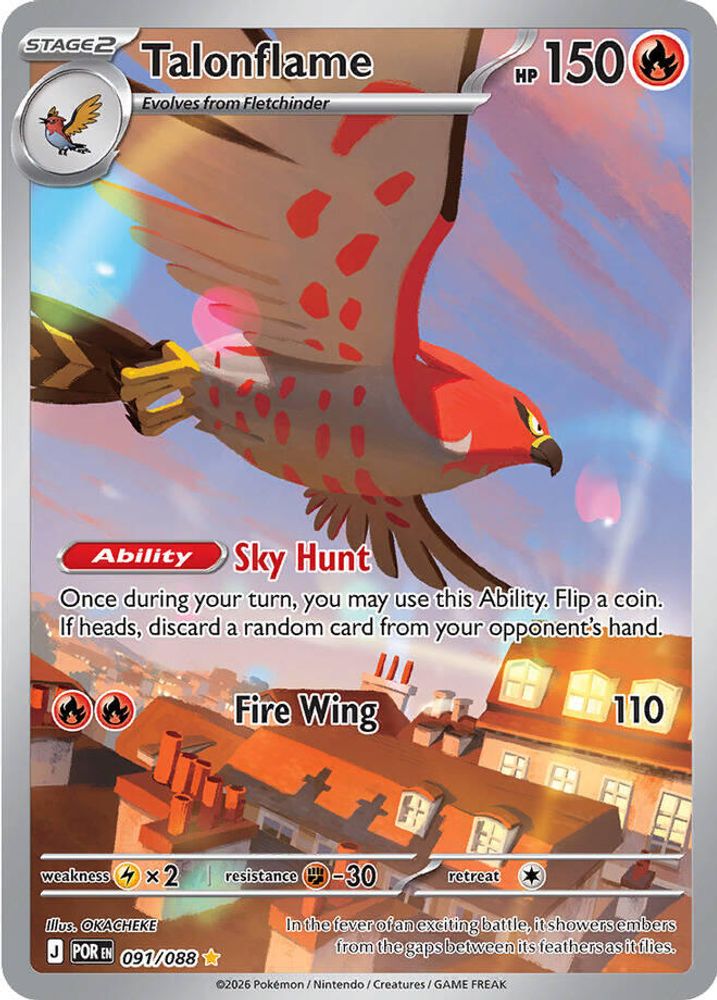 Talonflame 091/088  - Holofoil ME03 Perfect Order - Illustration Rare
