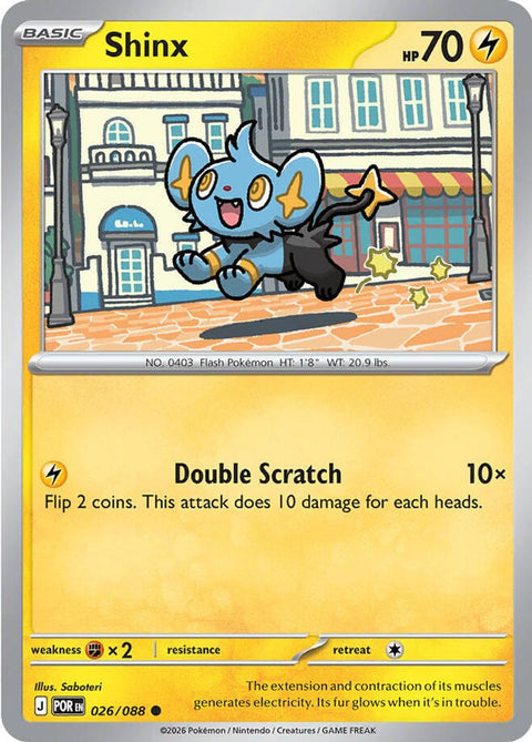 Shinx 026  - Reverse Holofoil ME03 Perfect Order - Common