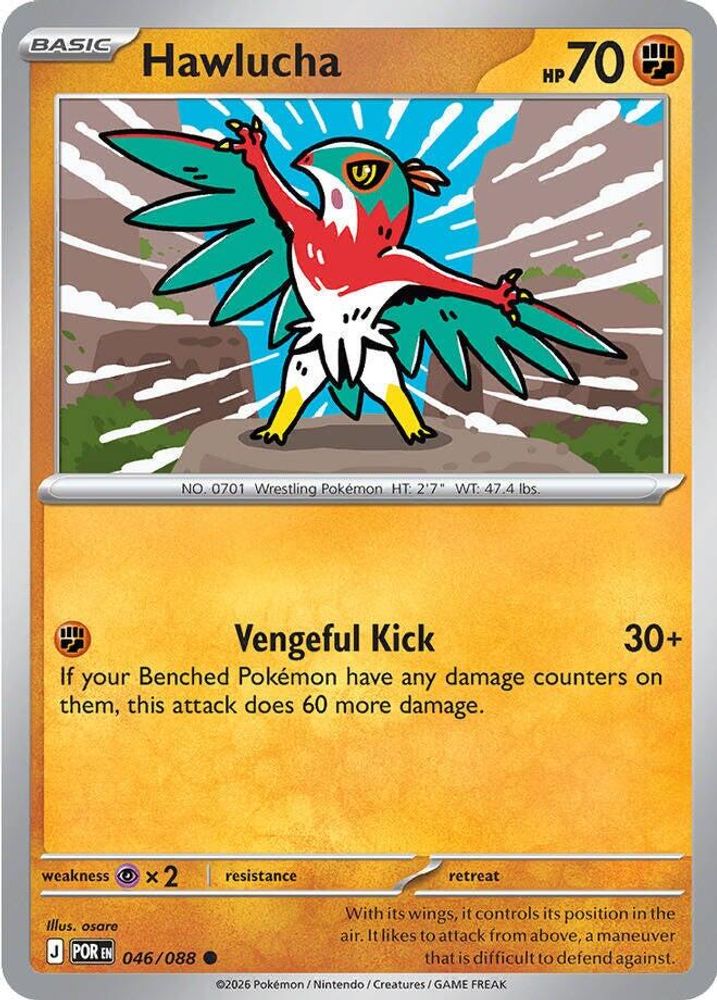 Hawlucha 046  - Reverse Holofoil ME03 Perfect Order - Common