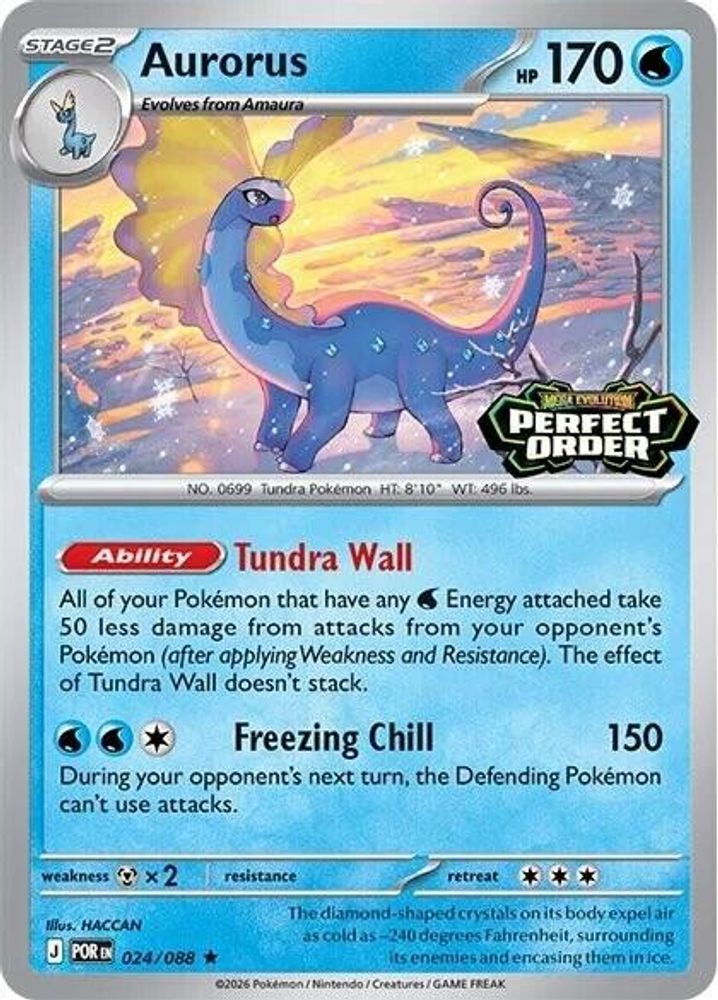 Aurorus (Perfect Order Stamped) 024  - Holofoil Miscellaneous Cards & Products - Rare