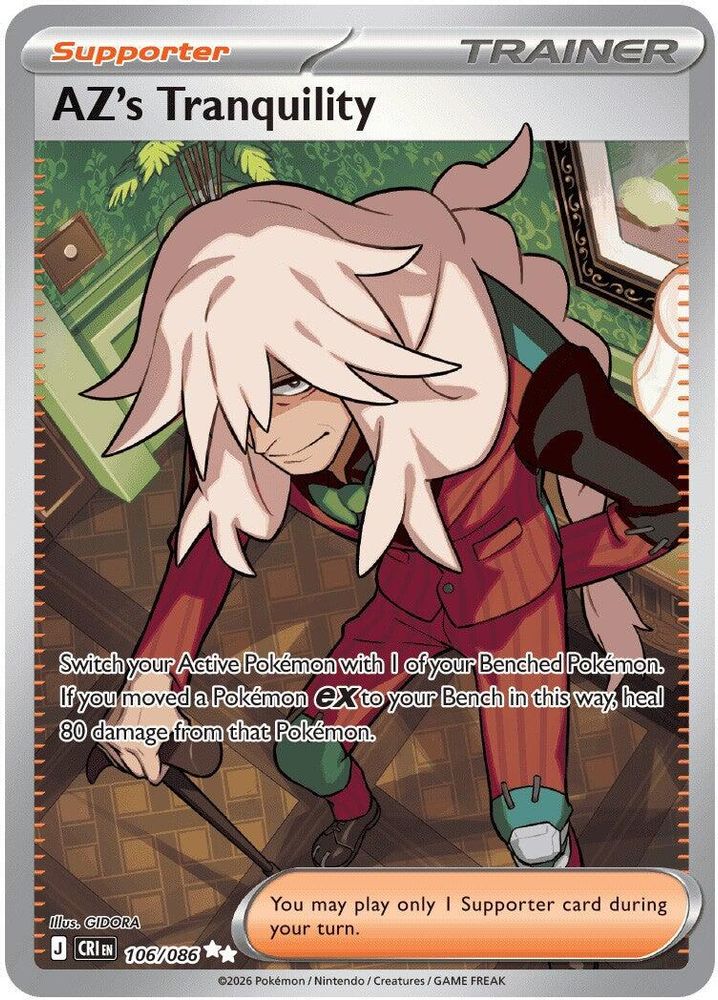 AZ's Tranquility 106/086  - Holofoil ME04 Chaos Rising - Ultra Rare