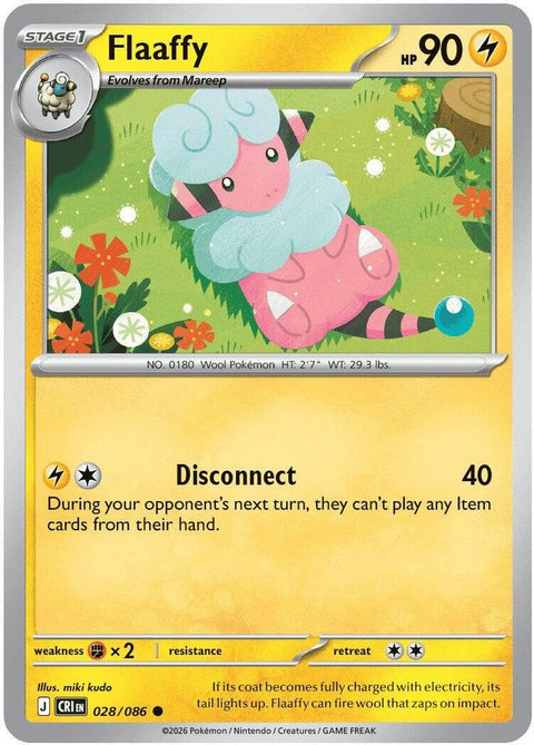 Flaaffy 028  - Reverse Holofoil ME04 Chaos Rising - Common