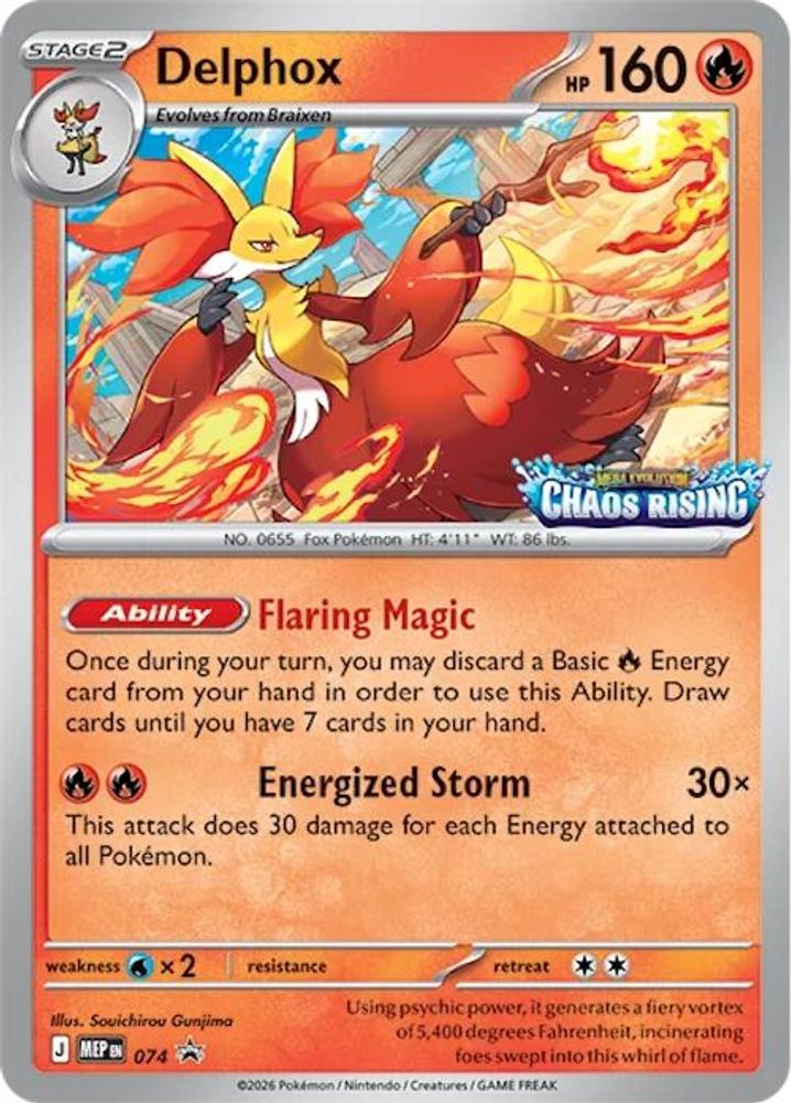 Delphox 074  - Holofoil ME Mega Evolution Promo - Promo