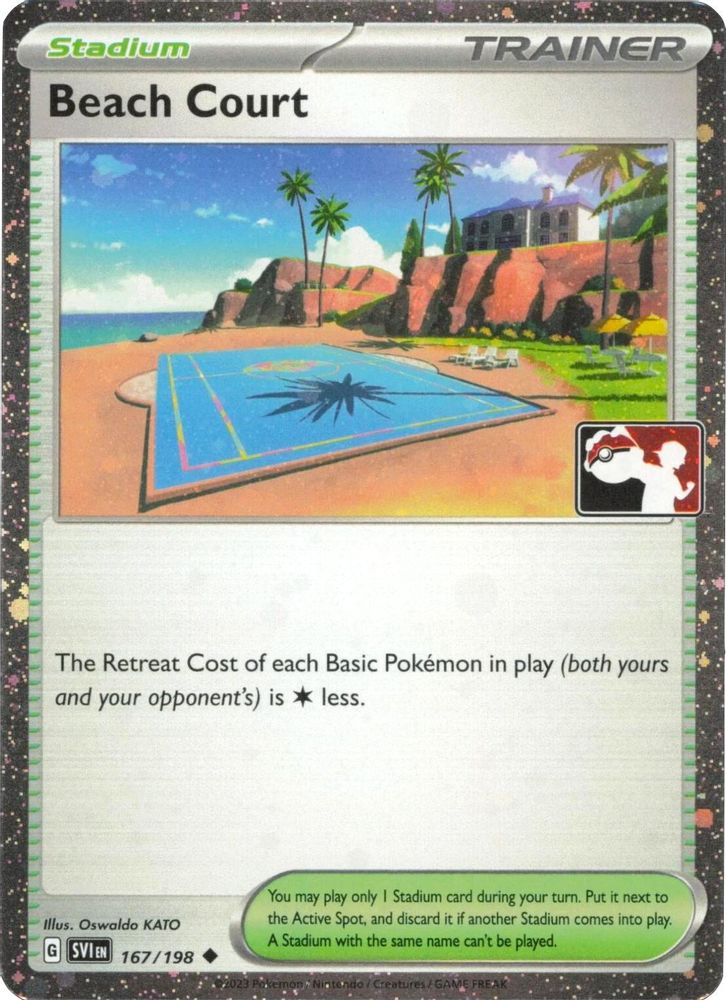 Beach Court (Cosmos Holo) 167/198  - Holofoil Prize Pack Series Cards - Uncommon