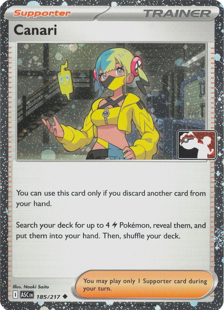 Canari (Cosmos Holo) 185/217  - Holofoil Prize Pack Series Cards - Uncommon