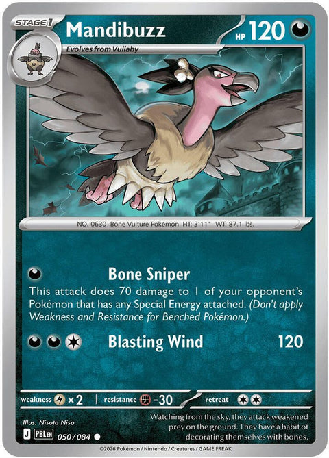Mandibuzz 050  - Reverse Holofoil ME05 Pitch Black - Common