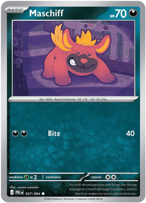 Maschiff 057  - Reverse Holofoil ME05 Pitch Black - Common