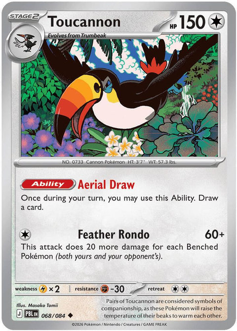 Toucannon 068/084  - Reverse Holofoil ME05 Pitch Black - Uncommon