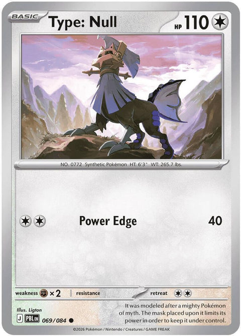 Type: Null 069  - Reverse Holofoil ME05 Pitch Black - Common