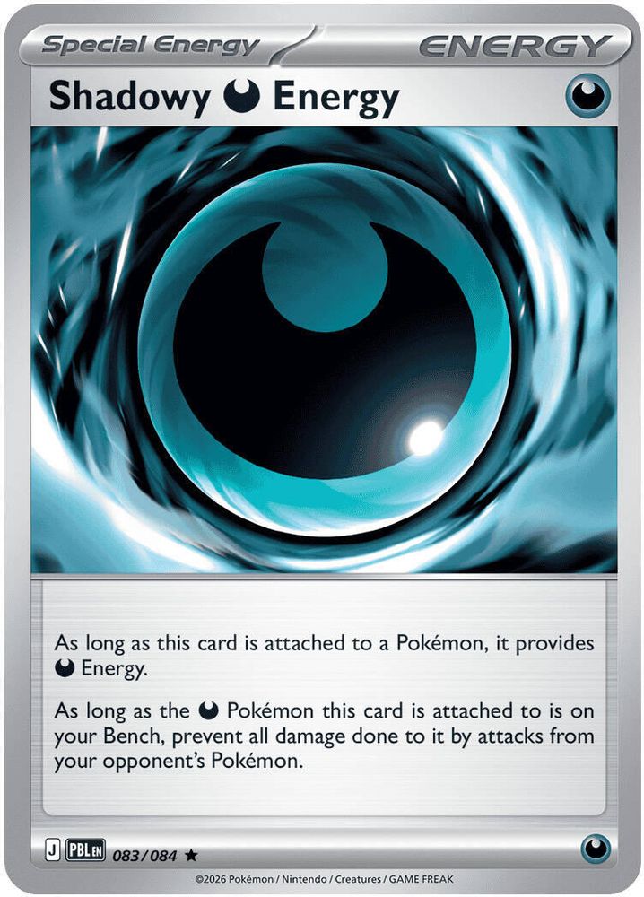 Shadowy Darkness Energy 083  - Reverse Holofoil ME05 Pitch Black - Rare