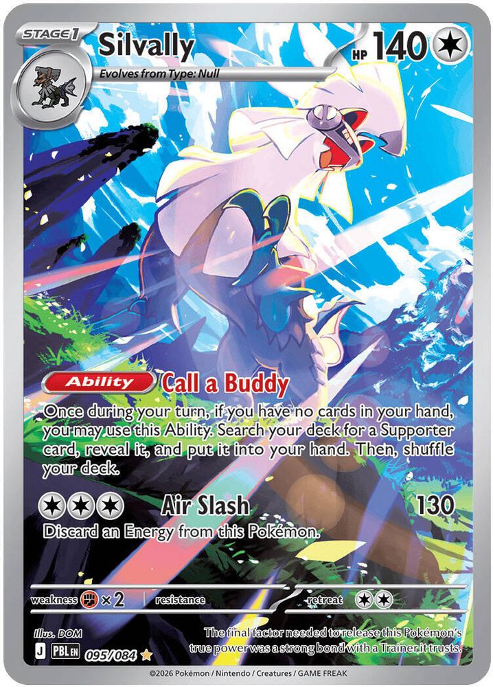 Silvally 095/084  - Holofoil ME05 Pitch Black - Illustration Rare