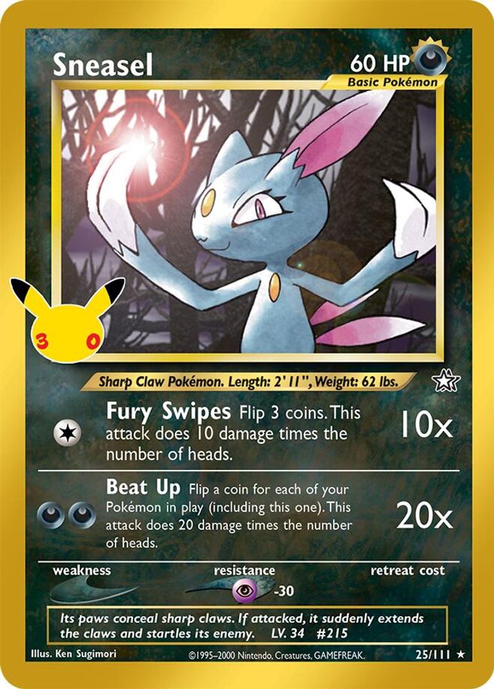 Sneasel 025  - Holofoil ME 30th Celebration Classic Collection - Classic Collection