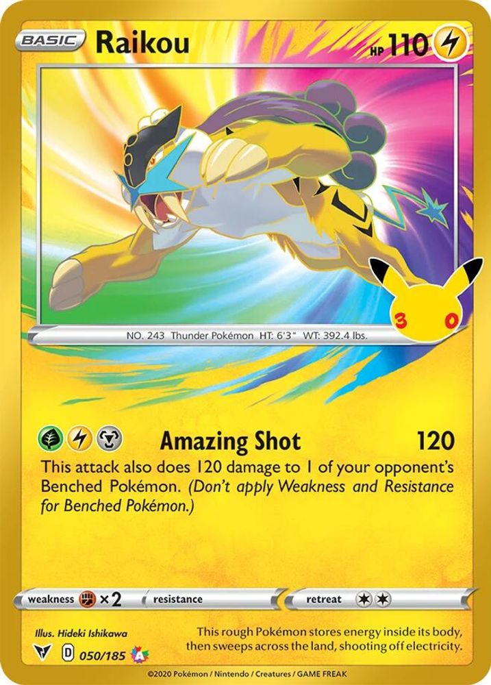 Raikou 050  - Holofoil ME 30th Celebration Classic Collection - Classic Collection