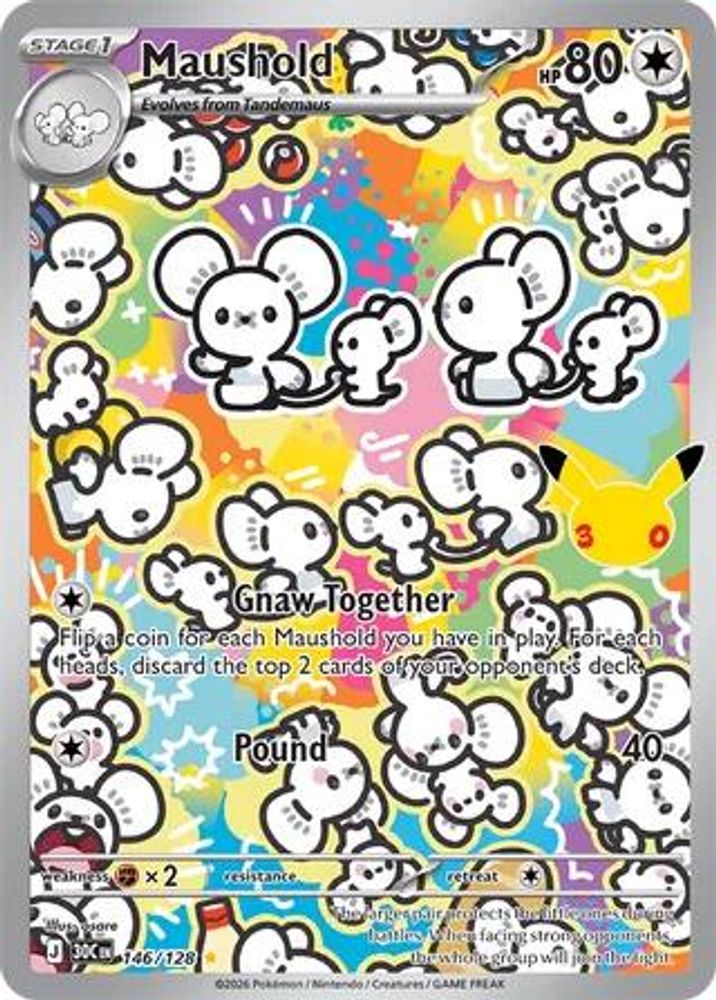 Maushold 146/128  - Holofoil ME 30th Celebration - Illustration Rare