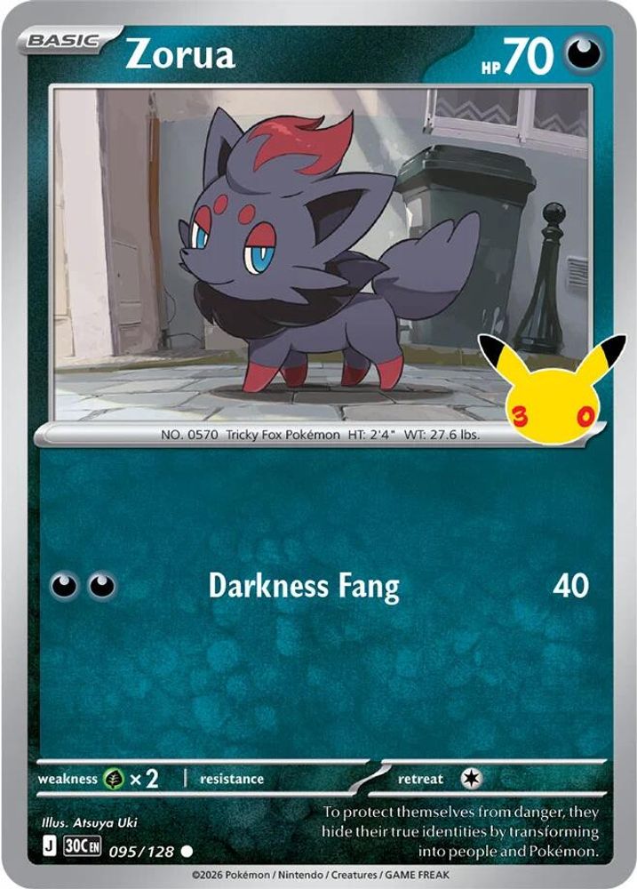 Zorua 095  - Holofoil ME 30th Celebration - Common