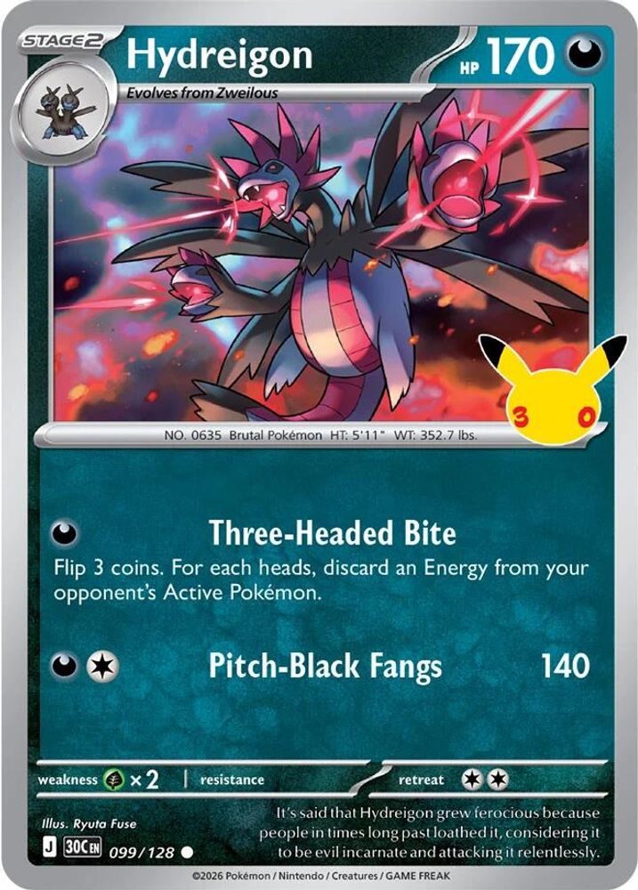 Hydreigon 099  - Holofoil ME 30th Celebration - null