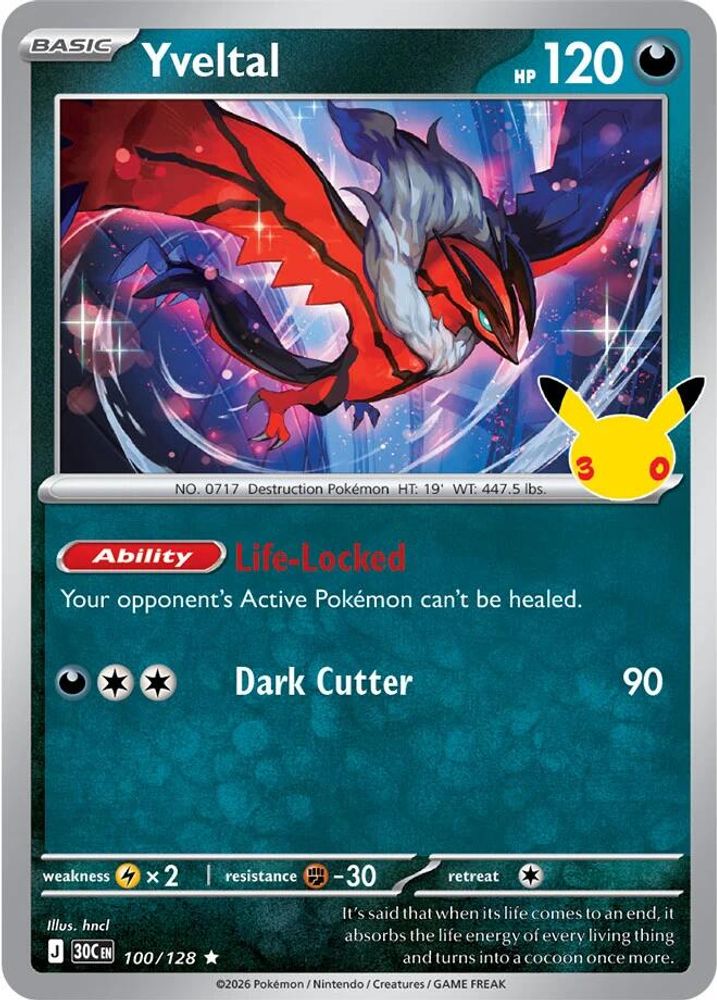 Yveltal 100  - Holofoil ME 30th Celebration - null