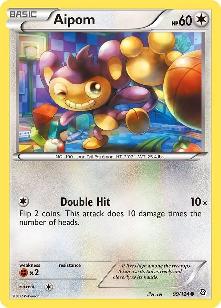 Aipom 099  - Reverse Holofoil Dragons Exalted - Common