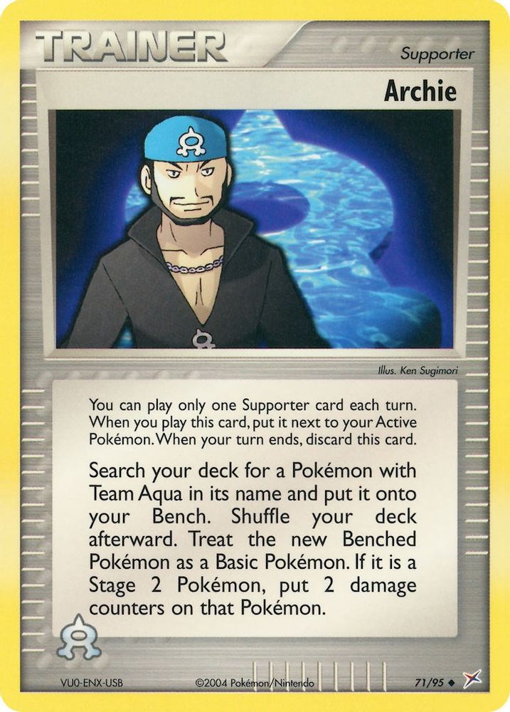 Archie  - Reverse Holofoil Team Magma vs Team Aqua - Uncommon