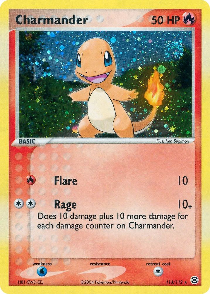 Charmander - 113/112/112  FireRed & LeafGreen - Secret Rare