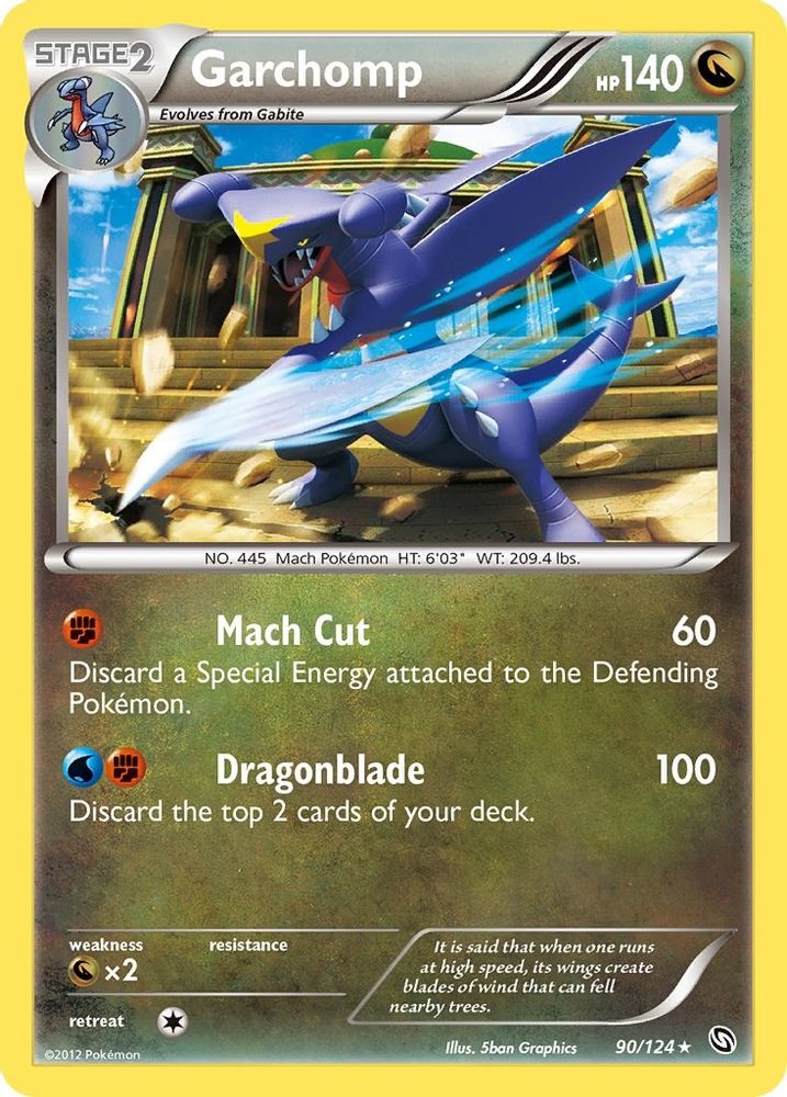Garchomp (90)  - Reverse Holofoil Dragons Exalted - Holo Rare
