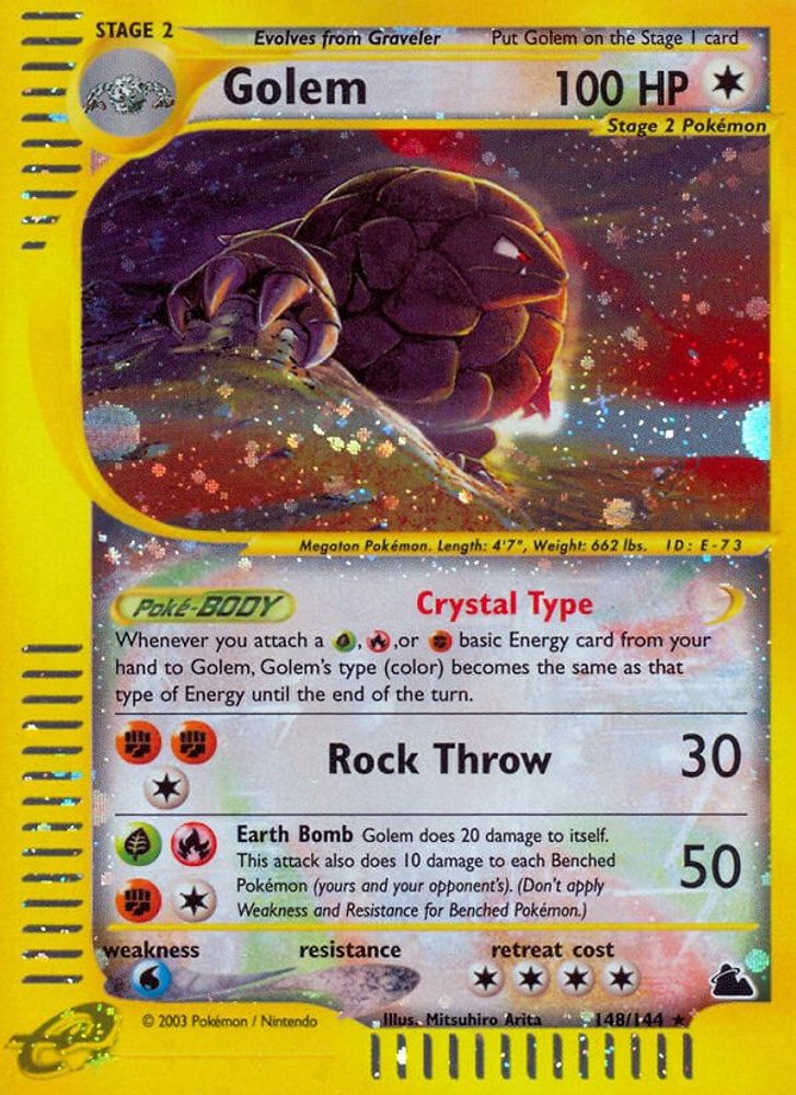 Golem  - Reverse Holofoil Skyridge - Secret Rare