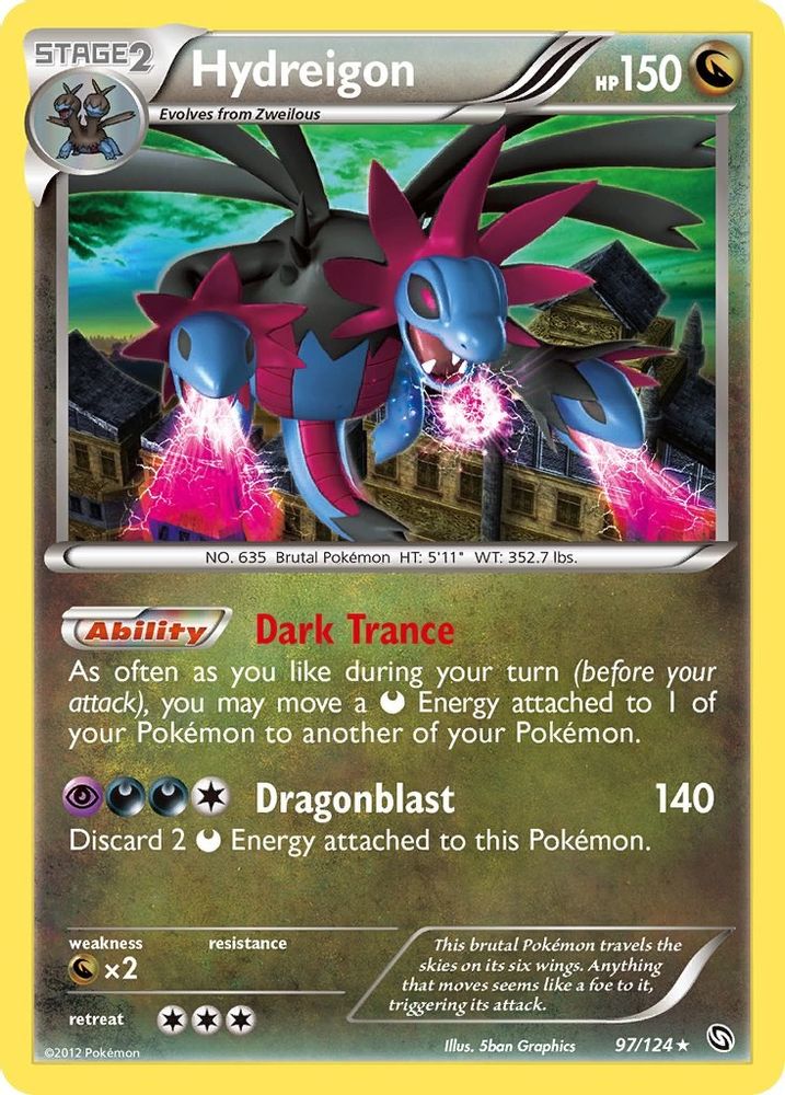 Hydreigon (97)  - Reverse Holofoil Dragons Exalted - Holo Rare