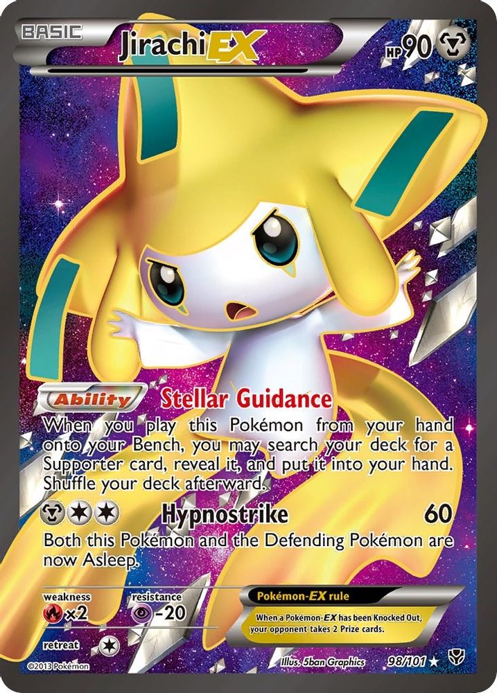 Jirachi EX (98 Full Art)  - Holofoil Plasma Blast - Ultra Rare
