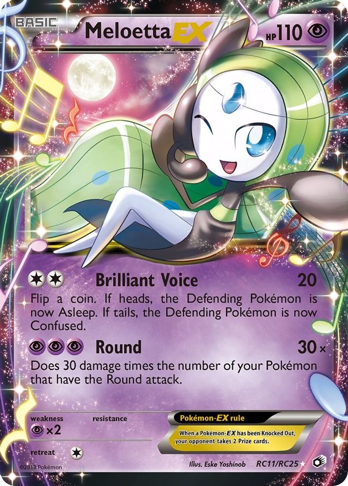 Meloetta EX RC11  - Holofoil Legendary Treasures Radiant Collection - Ultra Rare