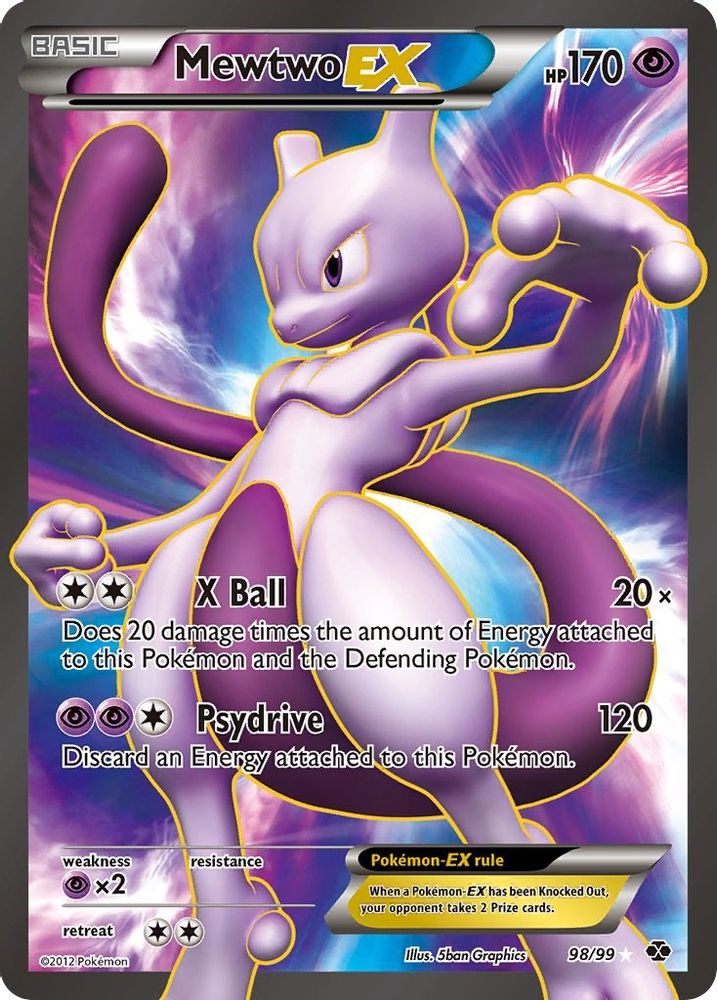 Mewtwo EX (98 Full Art)  - Holofoil Next Destinies - Ultra Rare