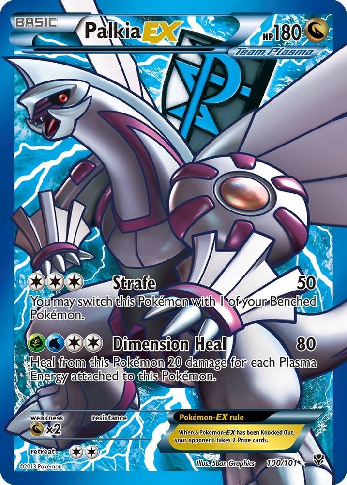 Palkia EX (Team Plasma) (100 Full Art)  - Holofoil Plasma Blast - Ultra Rare