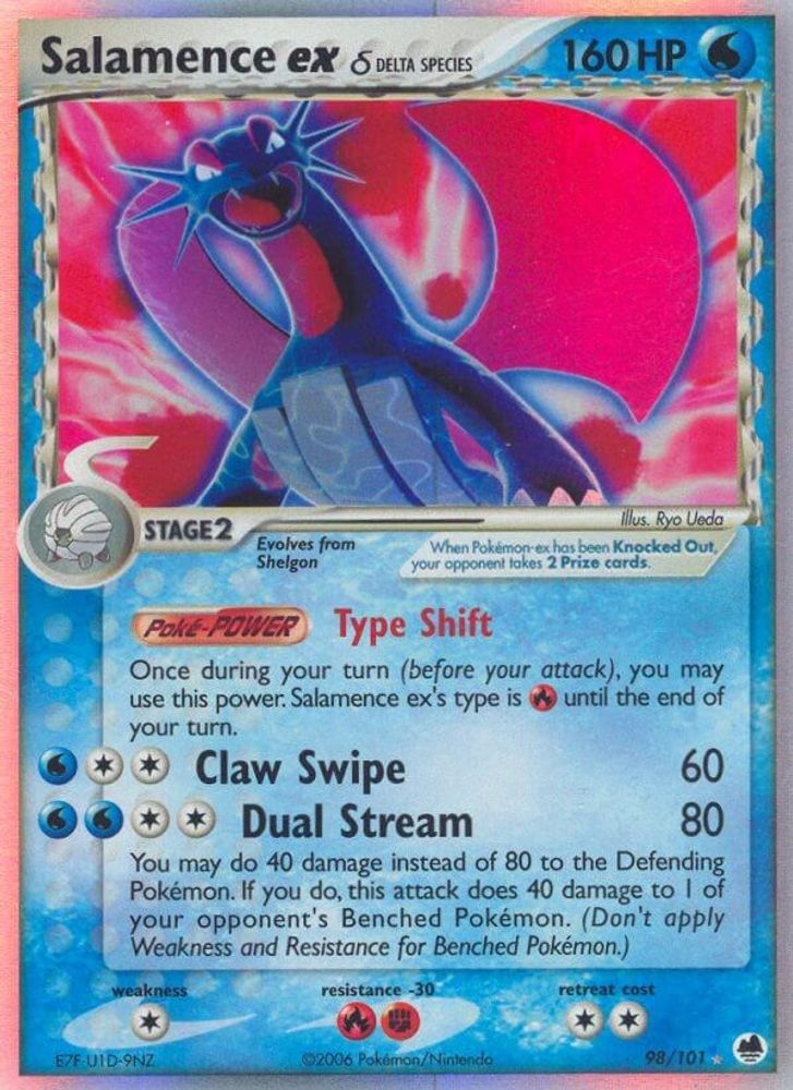 Salamence ex (Delta Species)  - Holofoil Dragon Frontiers - Ultra Rare
