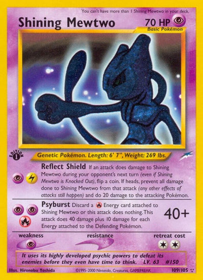 Shining Mewtwo - Unlimited Holofoil Neo Destiny - Secret Rare