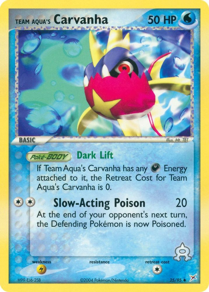 Team Aqua's Carvanha - 25/95/95  Team Magma vs Team Aqua - Uncommon