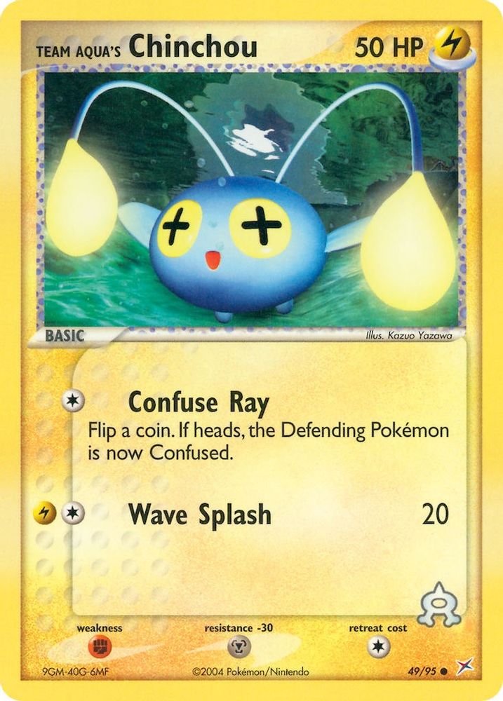 Team Aqua's Chinchou 049  - Reverse Holofoil Team Magma vs Team Aqua - Common