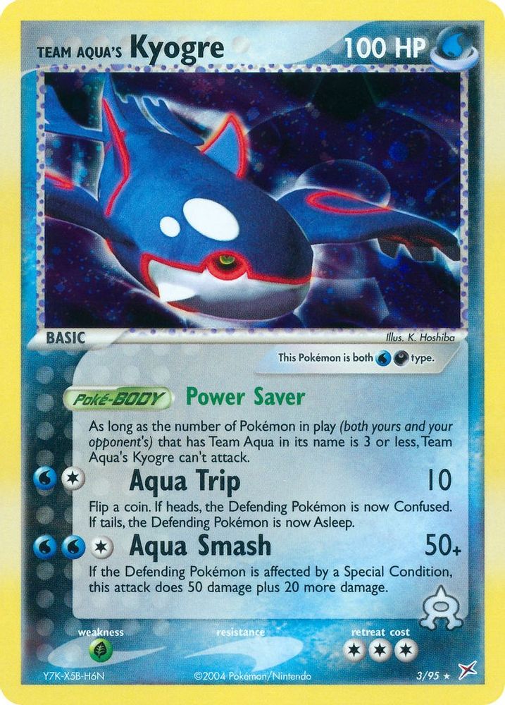 Team Aqua's Kyogre  - Reverse Holofoil Team Magma vs Team Aqua - Holo Rare