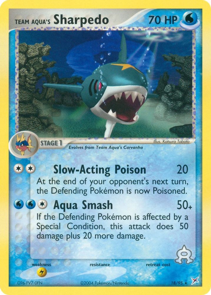 Team Aqua's Sharpedo - 18/95/95  Team Magma vs Team Aqua - Rare