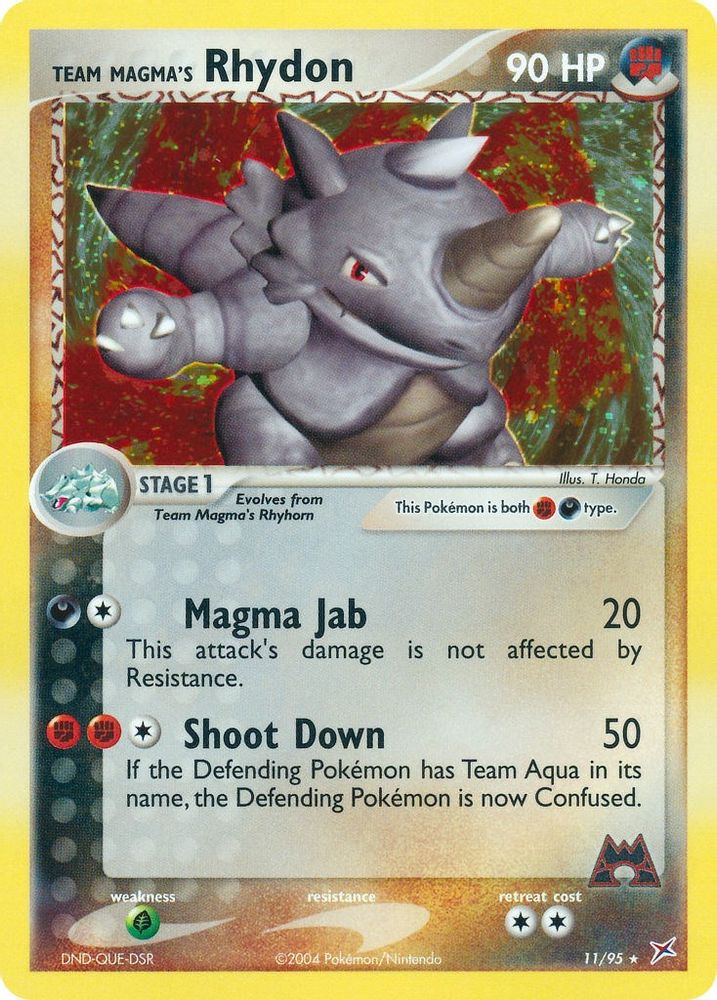 Team Magma's Rhydon - 11/95/95  - Holofoil Team Magma vs Team Aqua - Holo Rare