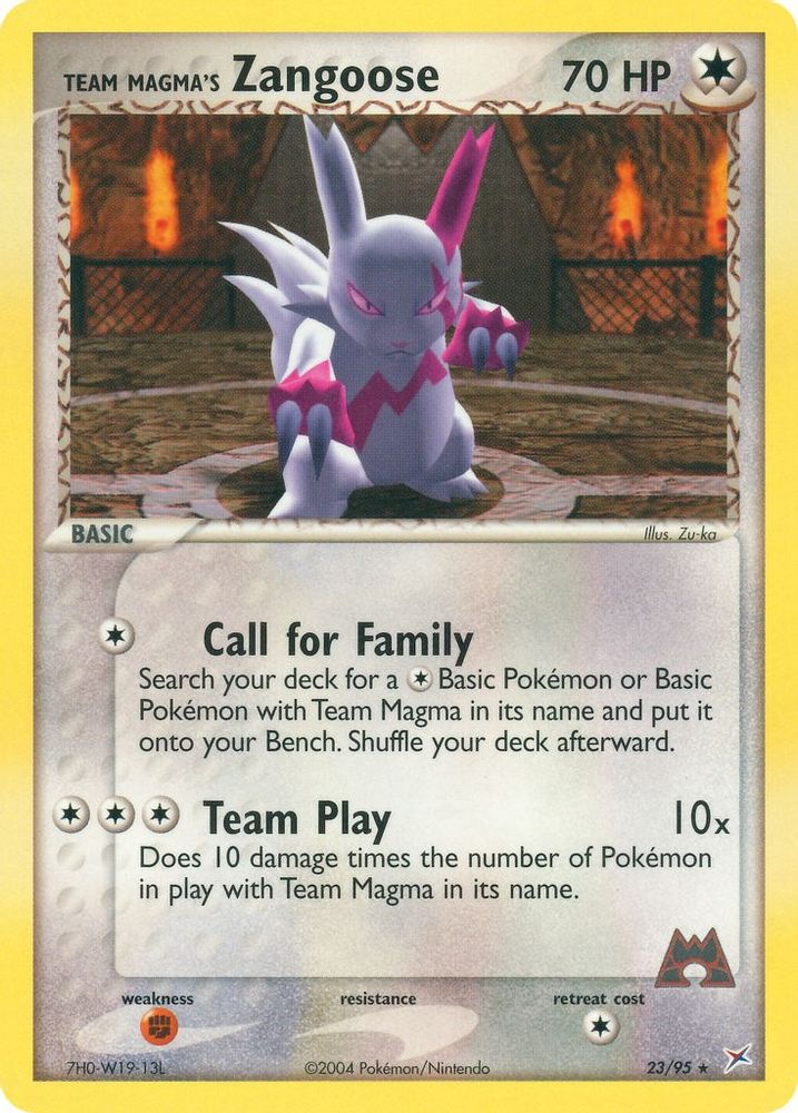 Team Magma's Zangoose  Team Magma vs Team Aqua - Rare