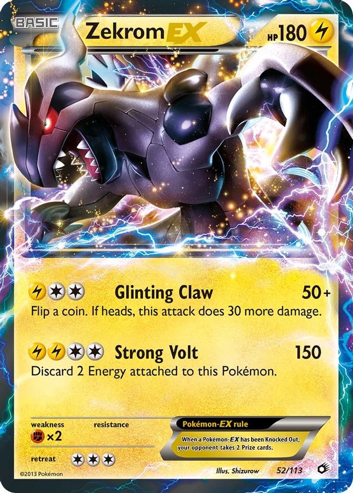 Zekrom EX 052/113  - Holofoil Legendary Treasures - Ultra Rare