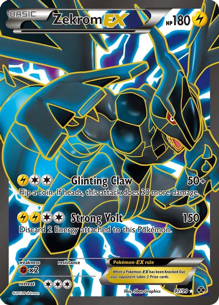 Zekrom EX (97 Full Art)  - Holofoil Next Destinies - Ultra Rare