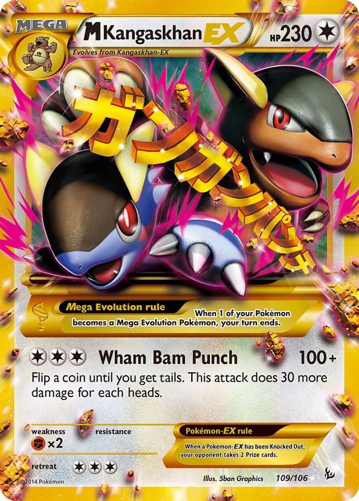 M Kangaskhan EX (109 Secret Rare) (109 Secret Rare) 109  - Holofoil XY  Flashfire - Secret Rare
