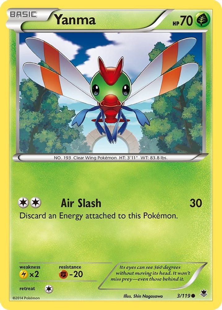 Yanma  - Reverse Holofoil XY  Phantom Forces - Common