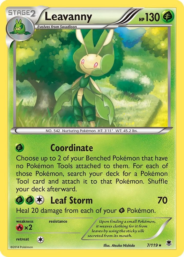Leavanny 007  - Reverse Holofoil XY  Phantom Forces - Rare