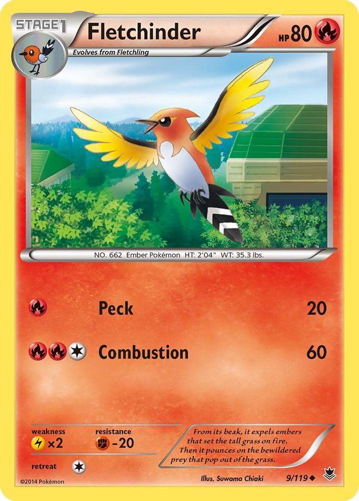Fletchinder  XY  Phantom Forces - Uncommon