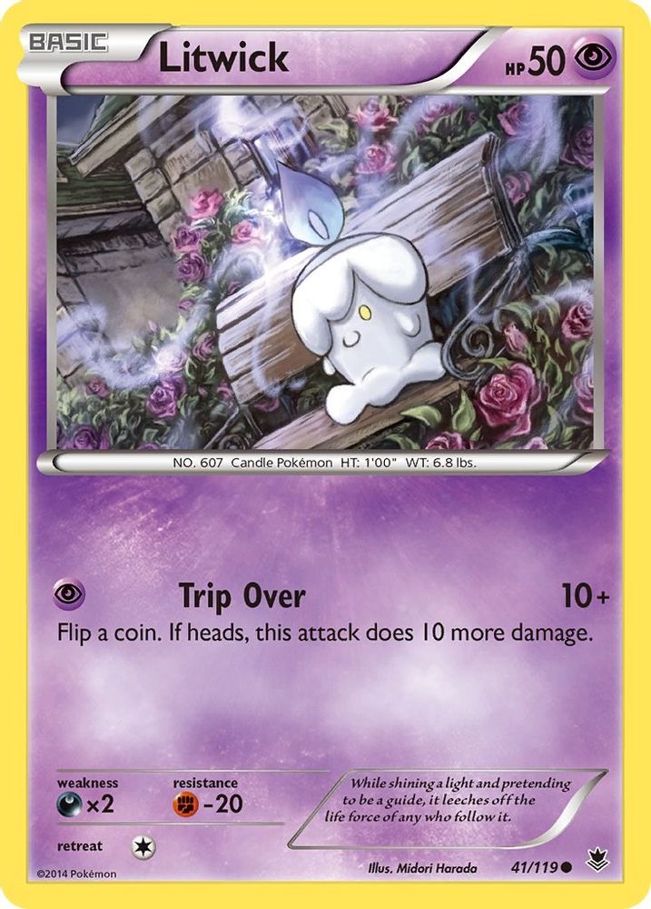 Litwick 041  - Reverse Holofoil XY  Phantom Forces - Common