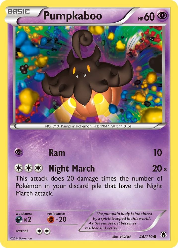 Pumpkaboo 044  - Reverse Holofoil XY  Phantom Forces - Common