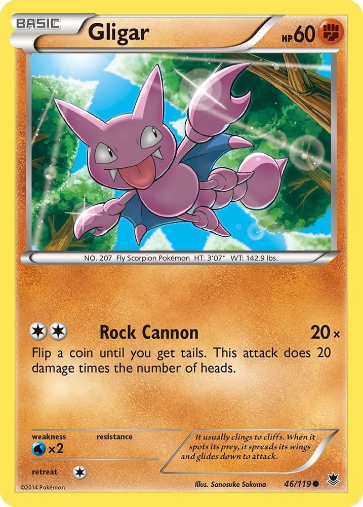 Gligar  - Reverse Holofoil XY  Phantom Forces - Common